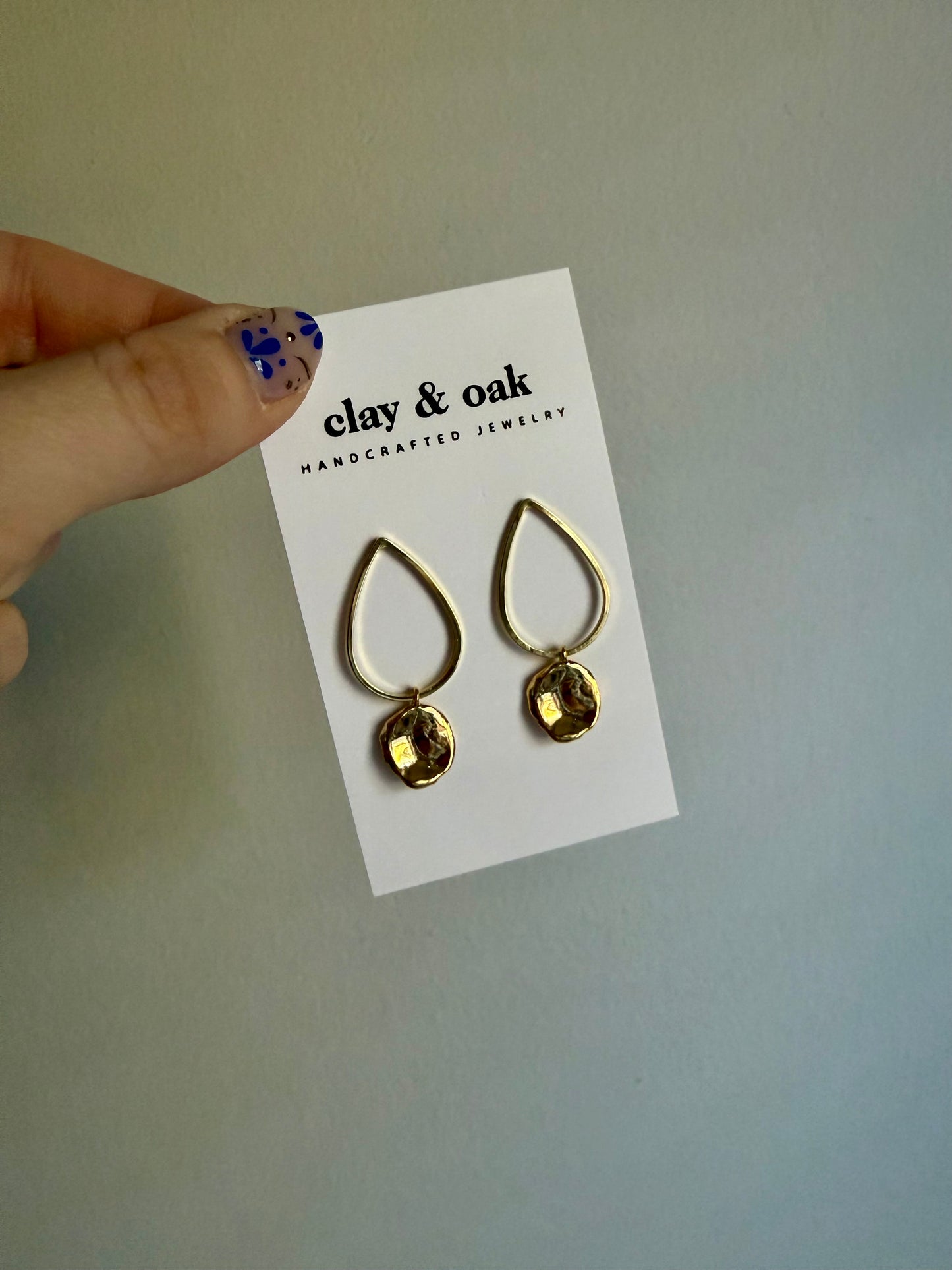 Hammered Metal Dangle