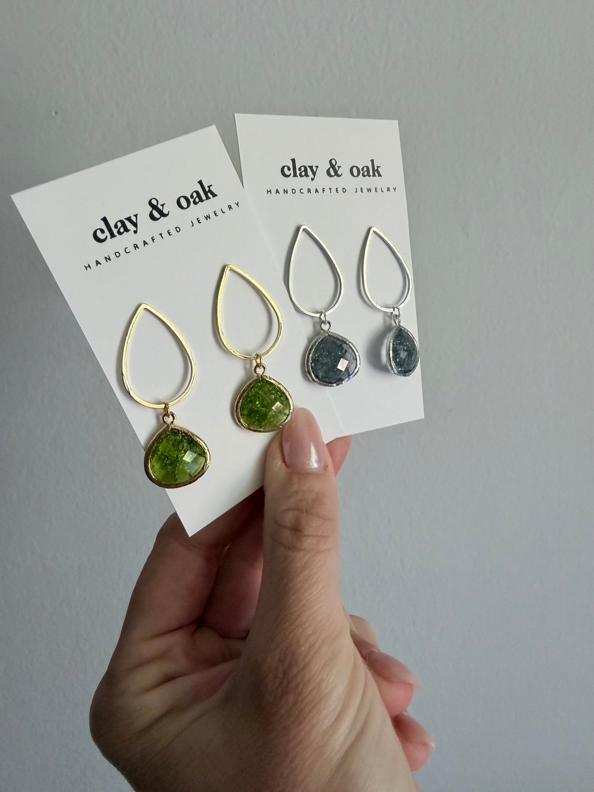 Silver & Gold Gem Dangle- Fall