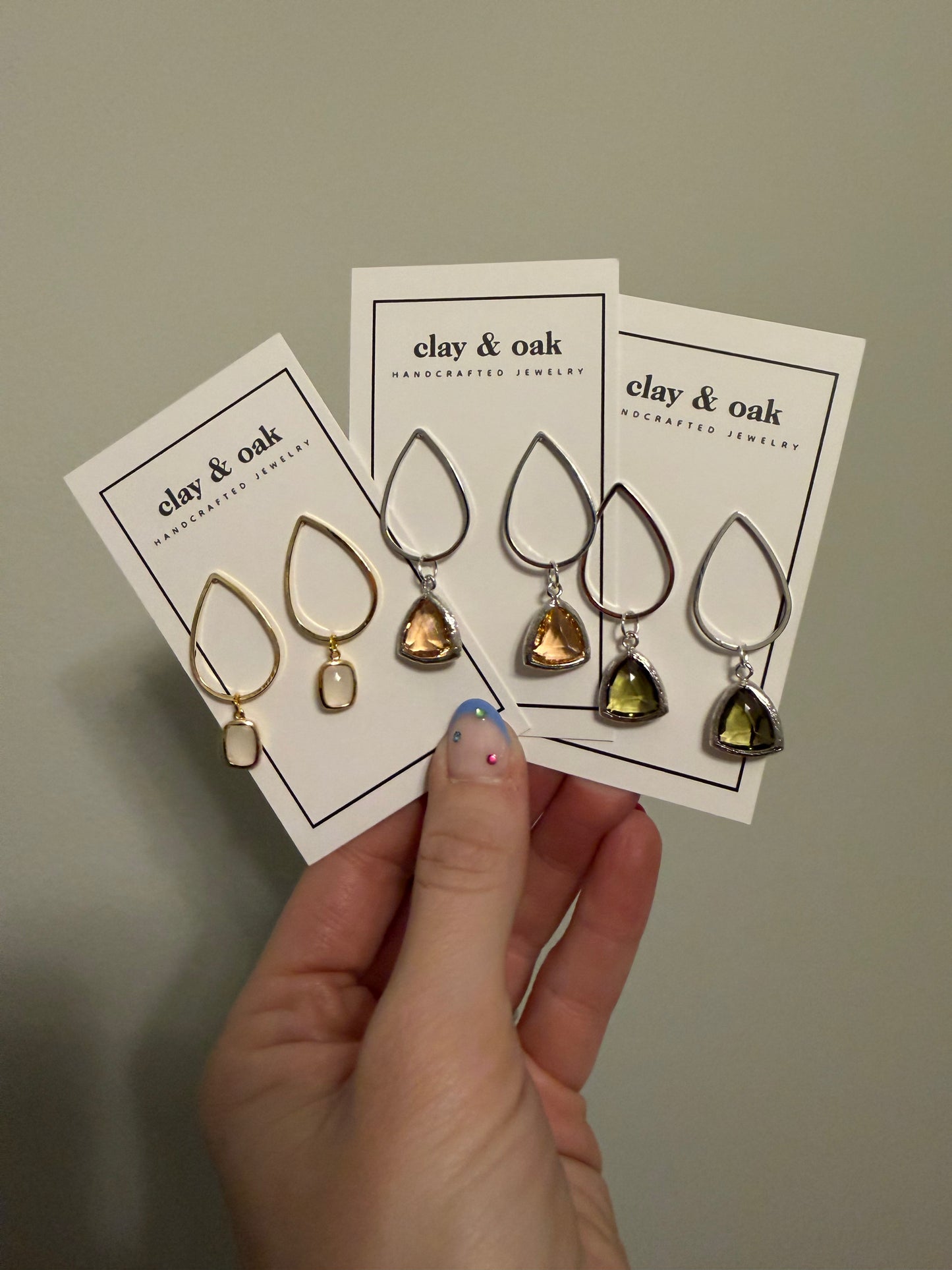 Silver & Gold Gem Dangle