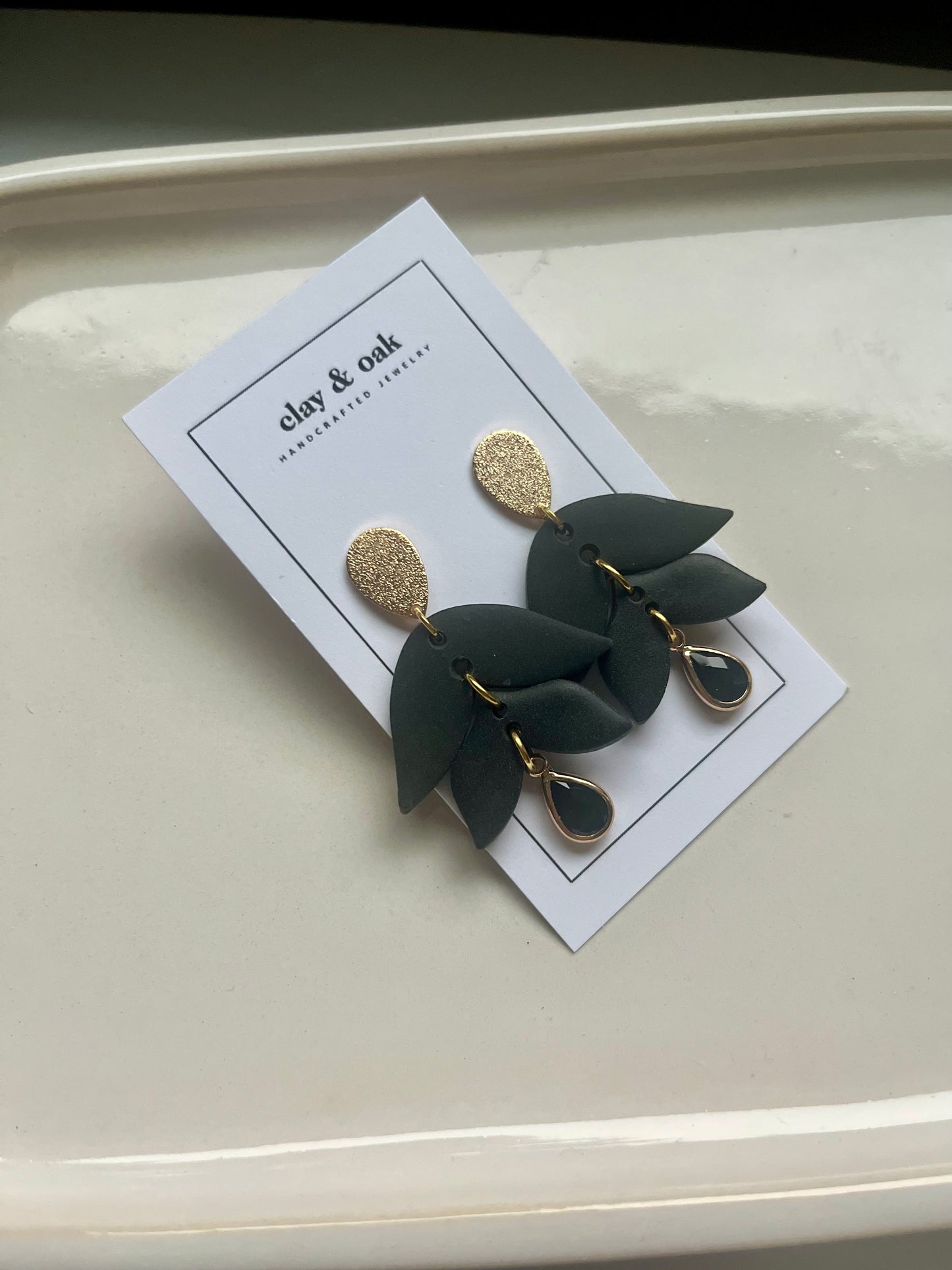 Black Floral Leaves