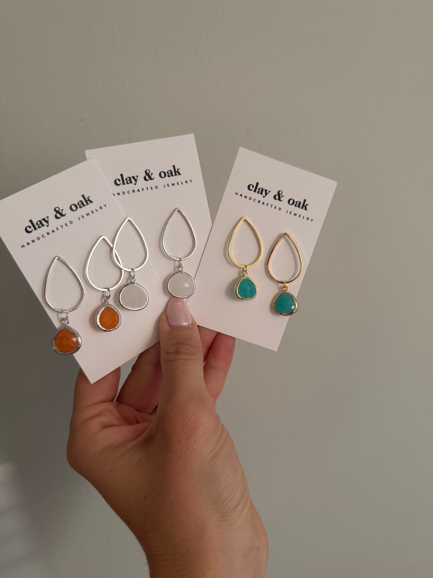 Silver & Gold Gem Dangle