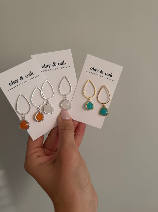 Silver & Gold Gem Dangle
