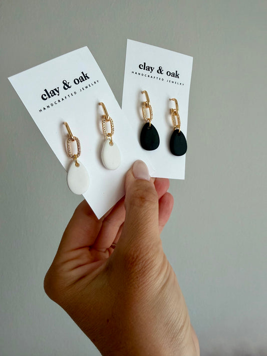 White & Black Diamond Interlock